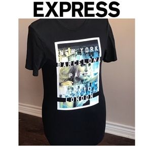 EXPRESS Graphic Tee Fashion New York Paris London